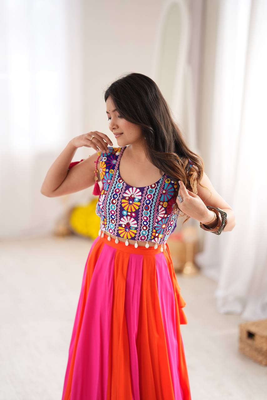 Multicolour Gota Patti Panelled Lehenga Choli