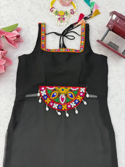 Heritage Kamthi Work Georgette One-Piece Festive Top