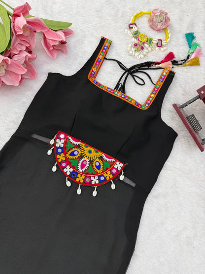 Heritage Kamthi Work Georgette One-Piece Festive Top