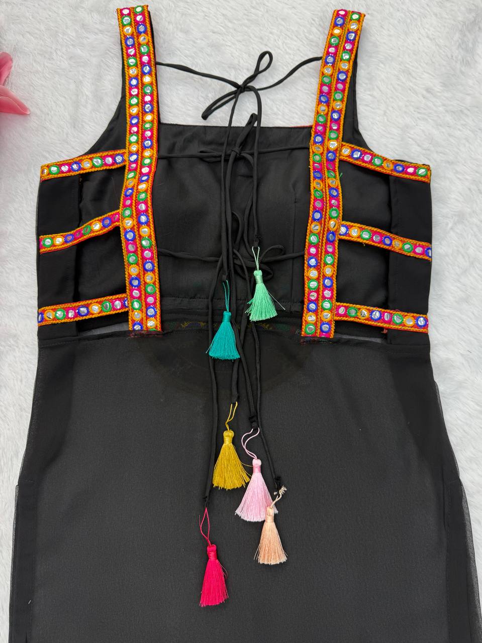 Heritage Kamthi Work Georgette One-Piece Festive Top