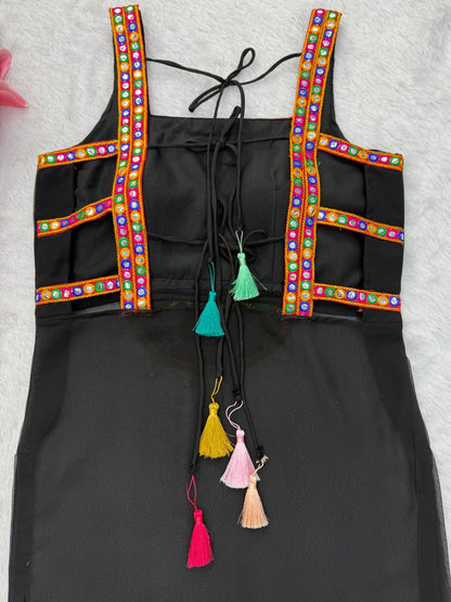 Heritage Kamthi Work Georgette One-Piece Festive Top