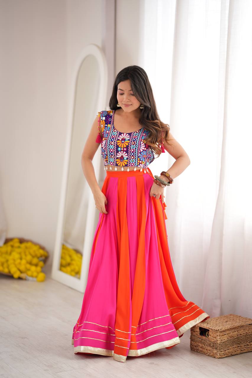 Multicolour Gota Patti Panelled Lehenga Choli