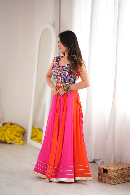 Multicolour Gota Patti Panelled Lehenga Choli