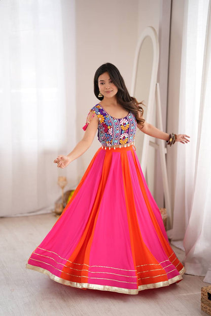 Multicolour Gota Patti Panelled Lehenga Choli
