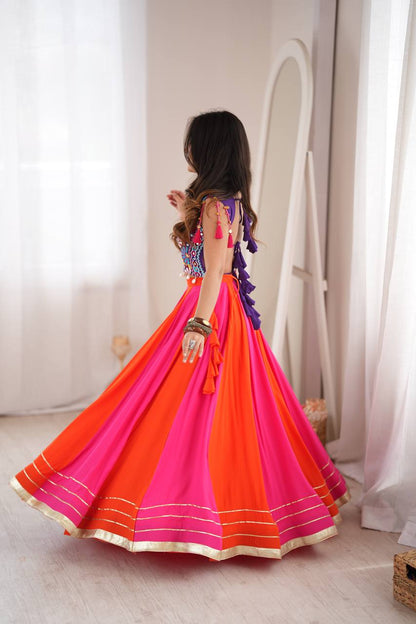 Multicolour Gota Patti Panelled Lehenga Choli