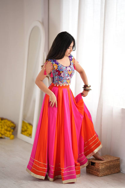 Multicolour Gota Patti Panelled Lehenga Choli