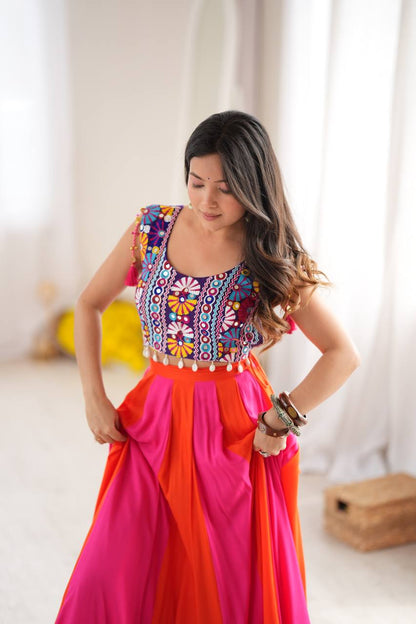 Multicolour Gota Patti Panelled Lehenga Choli
