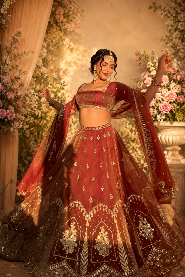 Imperial Sequined Karishma Silk Festive Lehenga Set