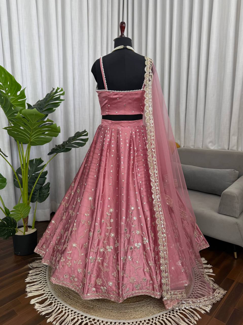 Imperial Floral Embroidered Karishma Silk Lehenga Set