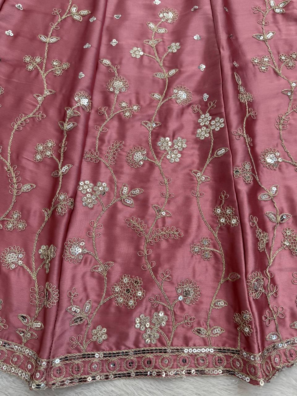 Imperial Floral Embroidered Karishma Silk Lehenga Set