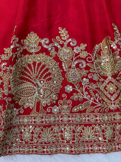 Imperial Crystal-Tasseled Chinon Lehenga Set
