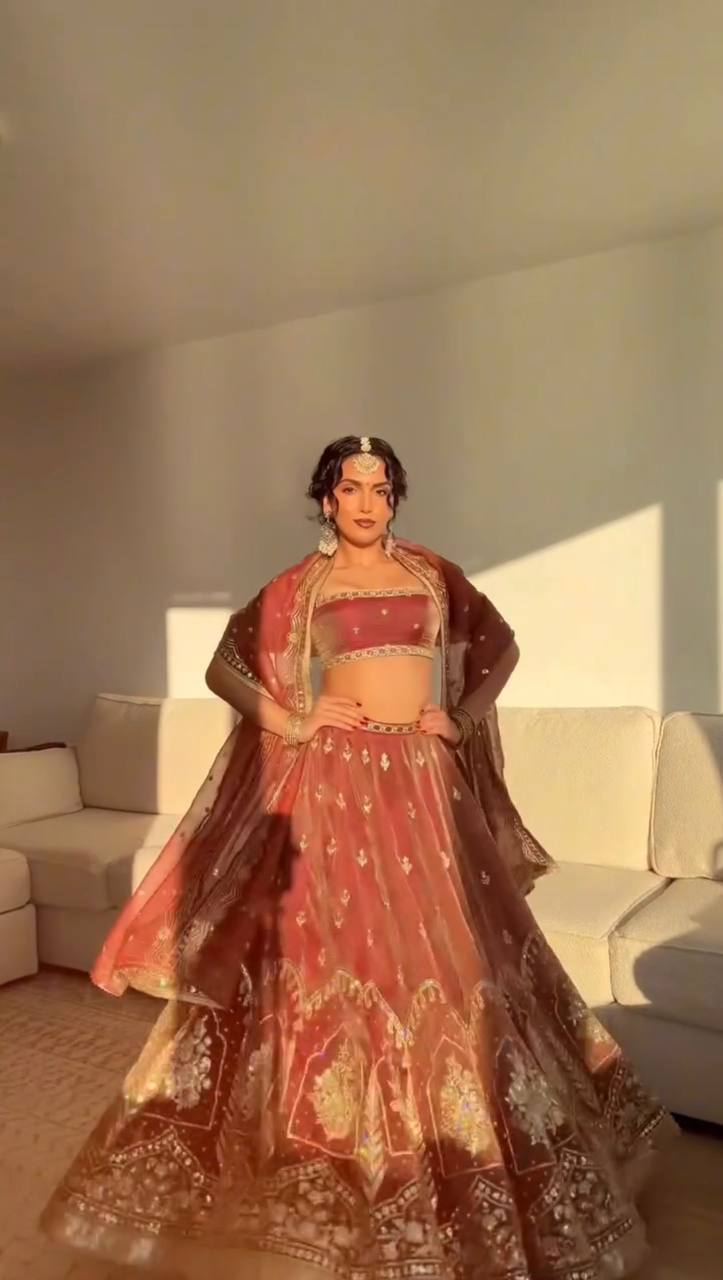 Imperial Sequined Karishma Silk Festive Lehenga Set