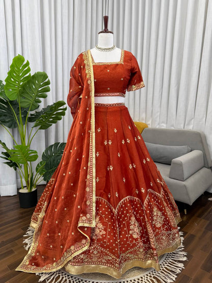 Imperial Sequined Karishma Silk Festive Lehenga Set