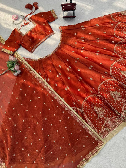 Imperial Sequined Karishma Silk Festive Lehenga Set
