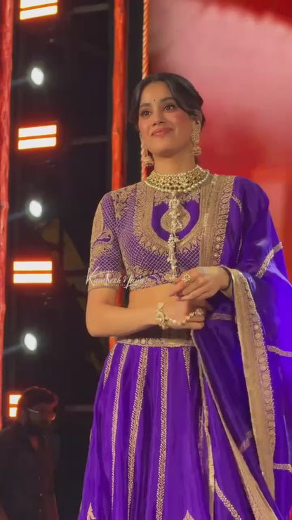 Royal Motif Thread & Sequence Vichitra Silk Lehenga